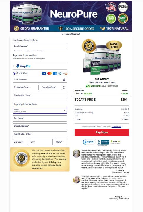 NeuroPure Secured Order Page